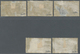 Brfst/* Elfenbeinküste: 1922, VINGT-CINQ-CENTIMES On 5 F. Blue/brown With Overprint, Seven Different Value O - Lettres & Documents