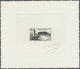 (*) Fezzan: 1946, 10fr. Mosque And Fortress Of Mourzouk, Epreuve D'artiste In Black On White Paper, With - Lettres & Documents