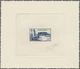 (*) Fezzan: 1946, 10fr. Mosque And Fortress Of Mourzouk, Epreuve D'artiste In Blue On White Paper, With - Lettres & Documents