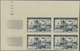 ** Fezzan: 1951, Imperf Air Mail Set Of Two Values In Corner Margin Blocks Of Four With Imprint, Mint N - Lettres & Documents