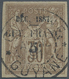 O Französisch-Guyana: 1887, 0f25 On 30 C. Brown With Imprint "Déc 1887 / GUY FRANC", Cancelled Single - Lettres & Documents