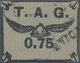 O Französisch-Guyana - Flugmarken (T.A.G.): 1921, T.A.G.-issue: 75 C Black On Gray (wing Helmet), Used - Brieven En Documenten