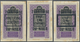 Brfst Französisch-Niger: 1922, VINGT-CINQ-CENTIMES On 5 F. Violet/black Tuareg With Overprint, Three Diffe - Lettres & Documents