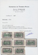 Brfst Französisch-Ozeanien: 1924, VINGT-CINQ-CENTIMES On 2 Fr. Brown/green With Overprint, Seven Different - Autres & Non Classés