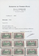 Brfst Französisch-Ozeanien: 1924, 25 C. On 2 Fr. Brown/green With Overprint, Eight Different Overprint Typ - Andere & Zonder Classificatie