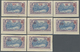 Brfst Französisch-Ozeanien: 1924, 25 C. On 5 Fr. Violet/blue With Overprint, Eight Different Overprint Typ - Autres & Non Classés
