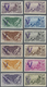 * Französisch-Ozeanien: 1945, 39 Different Stamps Issued 1922/34/41, All With Manual Violet Victory-im - Autres & Non Classés