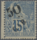 * Gabun: 1886 "50" And "GAB" On 15c. Blue, Single With Part Of Left Sheet Margin, Mint With Several Hi - Andere & Zonder Classificatie