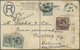 GA Goldküste: 1908. Registered Postal Stationery Envelope 2d Brown Upgraded With SG 59, ½d Green (3) Ti - Côte D'Or (...-1957)