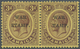 * Jamaica: 1916, KGV 3d. Purple/lemon With Opt. 'WAR STAMP.' Horiz. Pair With 'S' In 'STAMP' Omitted O - Jamaica (1962-...)