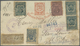 GA Kolumbien: 1903, 5 C Red Postal Stationery Registered Cover With Mixed Franking From Bogota Via Barr - Colombia