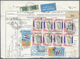 Br Libyen: 1970: Parcel Card Sent To Italy Franked With 1965 High Value 500 M In Very Fine Bloc Of Eigh - Libye