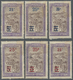 * Madagaskar: 1922, 25 C. On 5 F. Violet And Brown Landscapes With Overprint, Six Different Overprint - Other & Unclassified