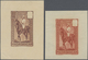 (*) Madagaskar: 1931, General Gallieni, Two Single Die Proofs With Blank Value Field, In Colours "brown" - Autres & Non Classés