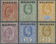 * Malediven: 1906 First Issue Complete Set Of Six, Mint Lightly Hinged, Fresh And Fine. (SG £300) - Maldiven (1965-...)