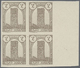 ** Marokko: 1943/1944, Definitives "Tour Hassan", 3fr. Brown, Imperforate Left Marginal Block Of Four W - Marokko (1956-...)