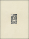 (*) Marokko: 1945, 50fr. Airmail, Non Adopted Design, Imperf. Proof In Black, Presented On Cardboard Siz - Marokko (1956-...)