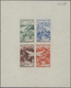 **/(*) Marokko: 1949, "SOLIDARITE 1948", Four Airmail Stamps Each As Epreuve De Luxe; In Addition Four Impe - Maroc (1956-...)