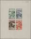 Delcampe - **/(*) Marokko: 1949, "SOLIDARITE 1948", Four Airmail Stamps Each As Epreuve De Luxe; In Addition Four Impe - Marokko (1956-...)