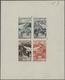 Delcampe - **/(*) Marokko: 1949, "SOLIDARITE 1948", Four Airmail Stamps Each As Epreuve De Luxe; In Addition Four Impe - Maroc (1956-...)