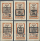 Brfst Martinique: 1922, VINGT-CINQ-CENTIMES On 5 F. Orange/brown Sugar Cane Harvest With Overprint, Six Di - Autres & Non Classés