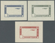 (*) Mauretanien: 1942, Airmails, Design "Plane And Camel Caravan", Group Of Three Imperf. Stage Proofs S - Mauritanië (1960-...)