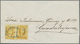 Br Mexiko: 1856, 1 R. Yellow Horizontal Pair With Overprint "MORELIA", Full Margins On Two Sides, On Fo - Mexico