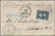 Br Mexiko: 1874, Hidalgo 25 C Blue On Thin Paper, Overprinted "31 75 PUEBLA" On Envelope Sent Via New Y - Mexico