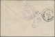 Br Mexiko: 1874, Hidalgo 25 C Blue On Thin Paper, Overprinted "31 75 PUEBLA" On Envelope Sent Via New Y - Mexico