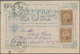 GA Mexiko - Ganzsachen: 1882, Stationery Card With Two Denomination Imprints 1 C + 1 C Brown On Rose Pa - Mexico