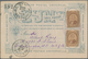 GA Mexiko - Ganzsachen: 1882, Stationery Card With Two Denomination Imprints 1 C + 1 C Brown On Rose Pa - Mexique