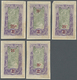 Brfst Mittelkongo: 1924, 25 C. On 2 F. Violet/olive Only With 25 C. Overprint, Five Different Value Overpr - Andere & Zonder Classificatie