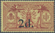 ** Neue Hebriden: 1920, 40 C. Red On Yellow Paper Definitve Opt. '2d.', Mint Never Hinged, Mi. € 840,- - Autres & Non Classés