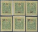 (*) Neukaledonien: 1924, 60 C. On 75 C. Lightblue-green With Overprint, Six Different Overprint Types In - Autres & Non Classés