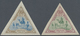 * Obock: 1894, 25 Fr. Palebrown/blue And 50 Fr. Lilac Red/green, Both Mint LH, VF, Signed Brun (Yvert - Autres & Non Classés