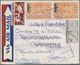 Panama: 1938, Colourfull Franked Registered Airmail-envelope With B/s Big Blue Label "Sierre Officia - Panama