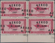 ** Panama: 1947. Block Of 4 With DOUBLE SURCHARGE "AERO / B/. 0.05 / 1947". Mint, NH. Only One Sheet Of - Panama