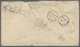 Br Peru: 1875. Envelope Addressed To Scotland Bearing Great Britain SG 144, 3d Rose, Plate 17 (pair) An - Pérou