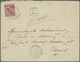 Br Reunion: 1891, 75 C. Red, 'Allegorie" Overprinted "REUNION" On Front Of A Registered Cover, Extraord - Brieven En Documenten