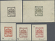 (*) Reunion - Portomarken: 1933, Coat Of Arms, Group Of Five Single Die Proofs With Blank Value Field, P - Segnatasse