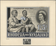 (*) Rhodesien Und Nyassaland: 1963, Not Issued: Federation 1953-1963 1S.3d., Monochrome Handpainted Conc - Rhodésie & Nyasaland (1954-1963)