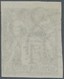 O St. Pierre Und Miquelon: 1885, 25 C. Auf 1 Fr. Olive On Yellow Paper, Overrprint Type IV, Good To Wi - Autres & Non Classés