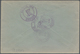 Br Samoa: 1940, 3d On 1 1/2 P Brown Block Of Four On Registered Cover From APIA To Dallas/USA - Samoa