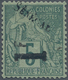 * Senegal: 1892, 1 F Surcharge On 5c Green, With Black "SENEGAL" Overprint, Unused With Hinged Origina - Sénégal (1960-...)