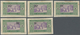 Brfst Senegal: 1922, 25 C. On 5 F. Green/violet Marketplace With Overprint, Five Different Overprint Types - Sénégal (1960-...)