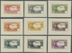 (*) Senegal: 1935, Airmails "Plane And Landscape", Group Of Nine Single Die Proofs In Different Colours - Senegal (1960-...)