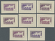 (*) Senegal: 1935, Airmails, Design "Plane And Camel", Group Of Eight Single Die Proofs In Different Sha - Senegal (1960-...)