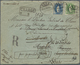 Br Seychellen: 1889. Registered And Charged Envelope To France Bearing Yvert 76, 50c Blue And Yvert 82, - Seychelles (...-1976)