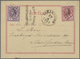 Br/GA Surinam: 1883, Official Postcard Form With Red Frame, Franked With 2 1/2 C Rose And 5 C Violet King - Suriname ... - 1975