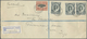 Br Tonga: 1920/34, Queen Salote 1 1/2 D. Black And 1 D. Black/red Sent Registered From "NUKUALOFA 1 APR - Tonga (...-1970)